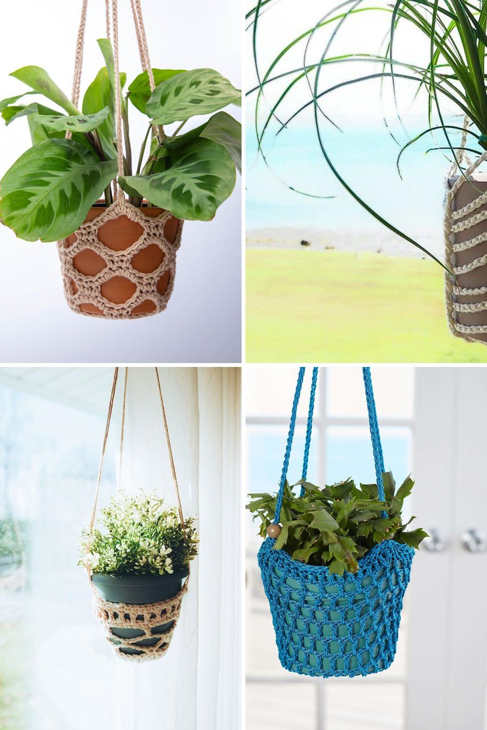 15 Crochet Plant Hanger Free Patterns