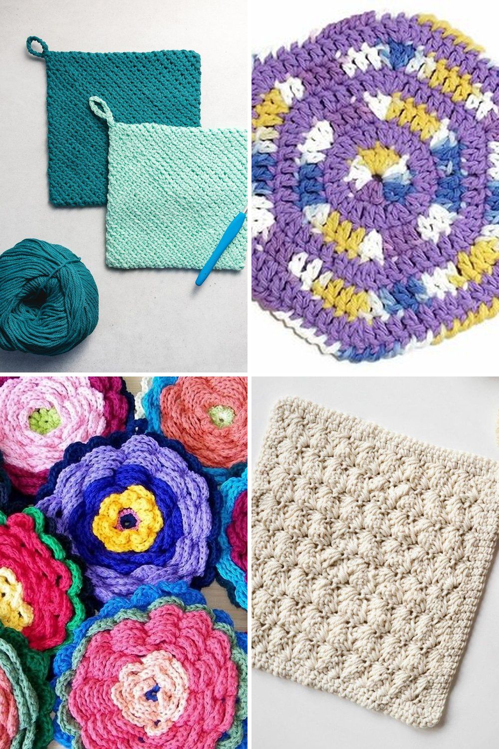 12 Crochet Pot Holder Free Patterns