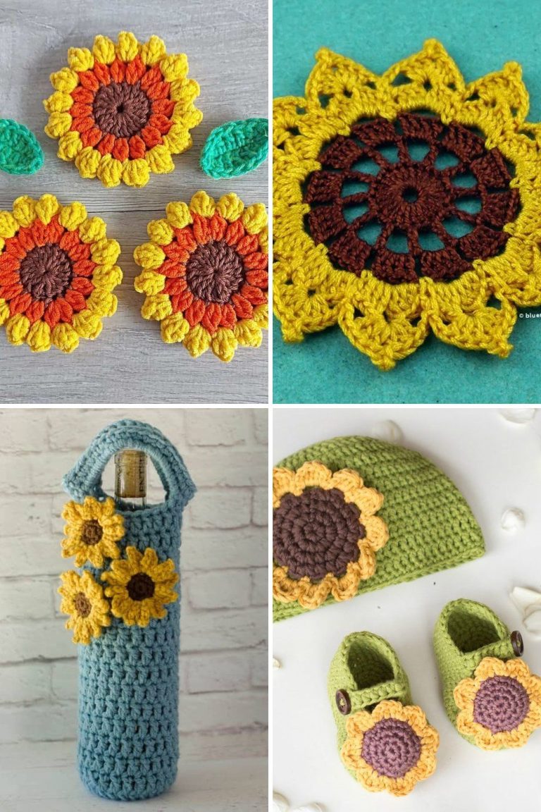 14 Crochet Sunflower Free Patterns