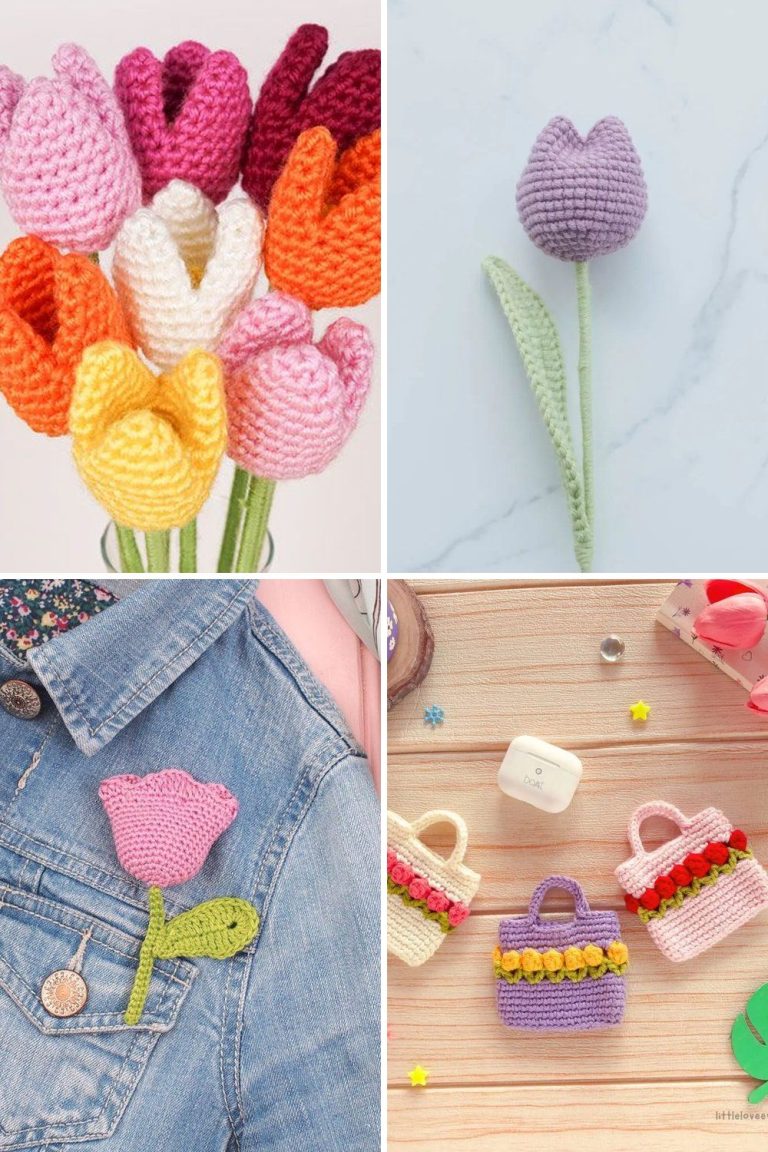 12 Crochet Tulip Free Patterns
