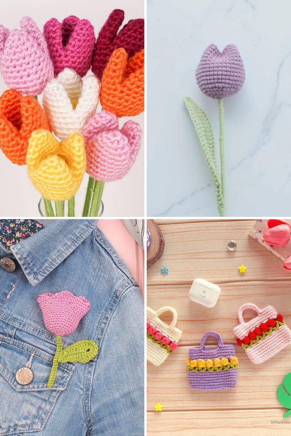12 Crochet Tulip Free Patterns
