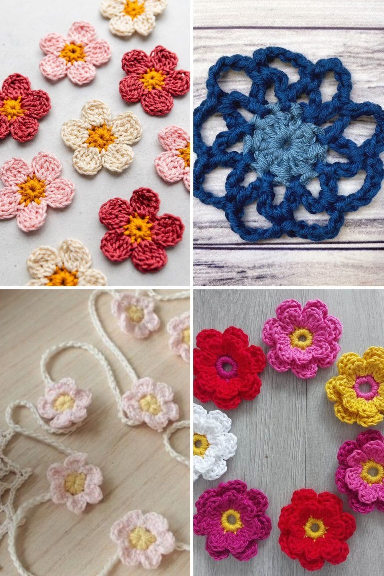 13 Easy Crochet Flower Free Patterns