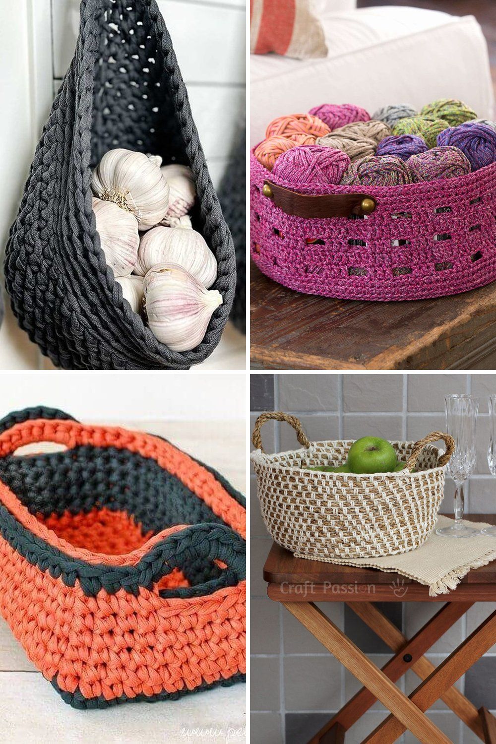 10 Crochet Basket Free Patterns