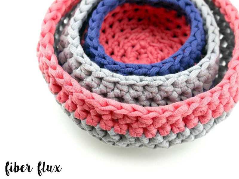Modern Nesting Baskets free crochet pattern by Jennifer Dickerson