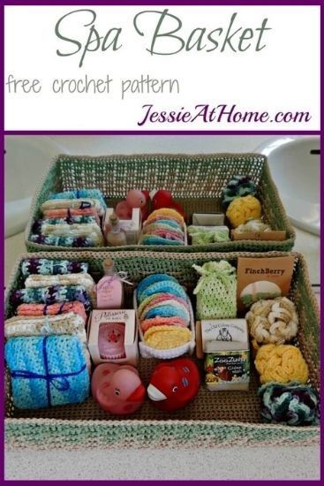 Spa Basket free crochet pattern by Jessie Rayot