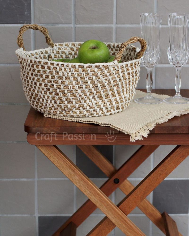 Hemp Rope Basket free crochet pattern by Joanne Loh