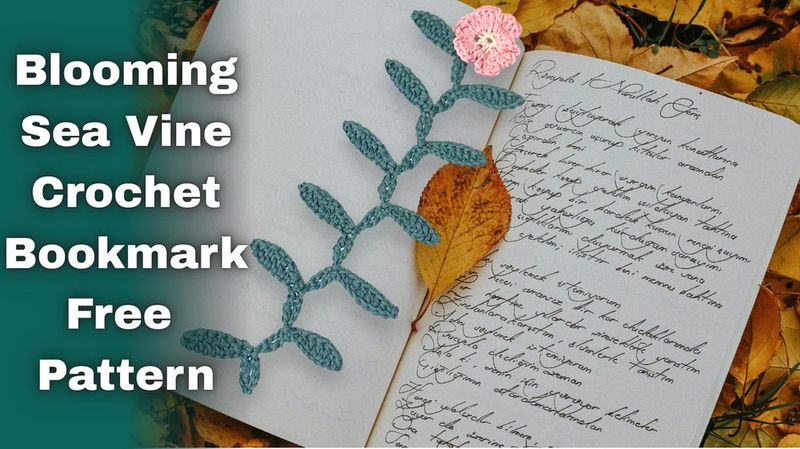 Blooming Sea Vine Bookmark free crochet pattern by Kristin Omdahl