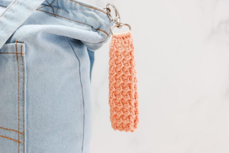 Crochet Wristlet Keychain free crochet pattern by Sarah-Jayne Fragola