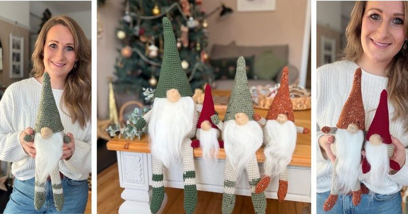 Christmas Crochet Gnome free crochet pattern by Hannah Cross