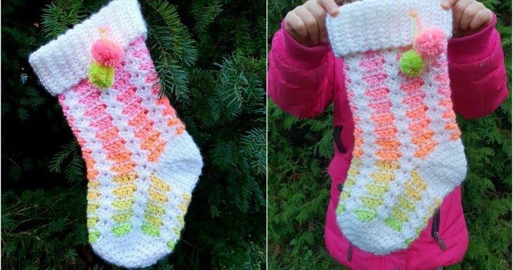 Dreamy Christmas Stocking free crochet pattern by Kinga Erdem