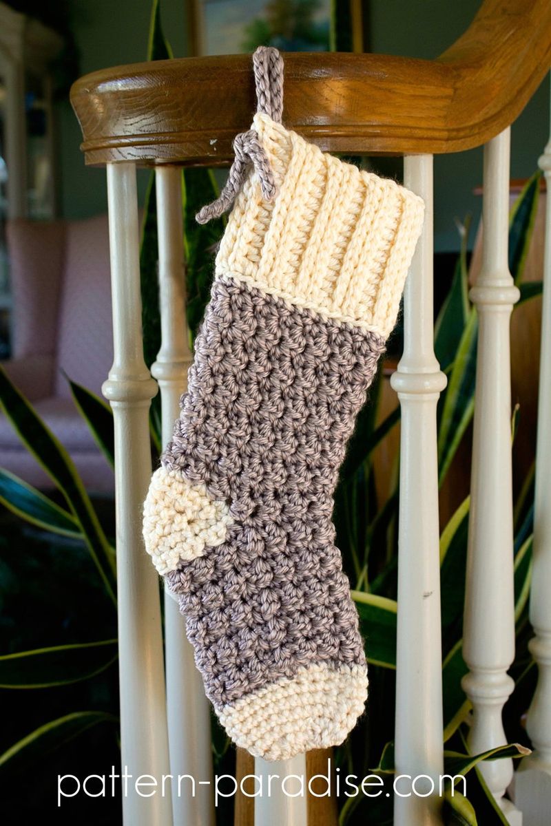 Cozy Cottage Christmas Stocking free crochet pattern by Pattern Paradise
