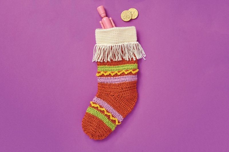 Free Crochet Christmas Stocking (Simply Yarn) free crochet pattern by Jennifer May