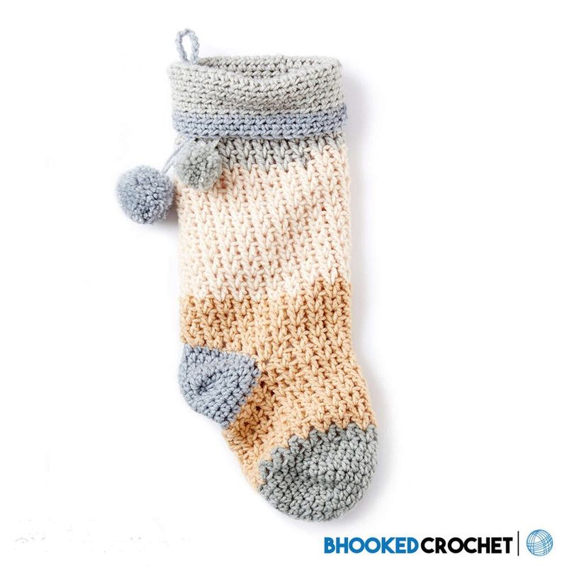 Bernat Pop! Crochet Christmas Stocking free crochet pattern by Bernat