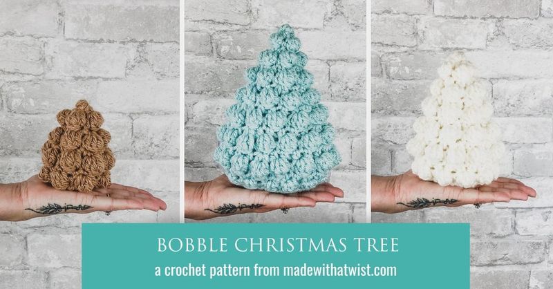 Bobble Christmas Tree (Made with a Twist) free crochet pattern by Made with a Twist
