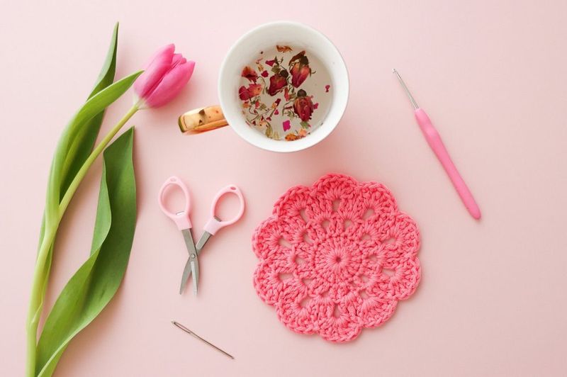 Beginner-Friendly Crochet Coaster free crochet pattern by Sarah-Jayne Fragola