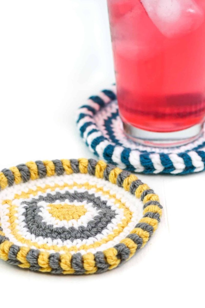 Boho Crochet Coaster free crochet pattern by Lindsey