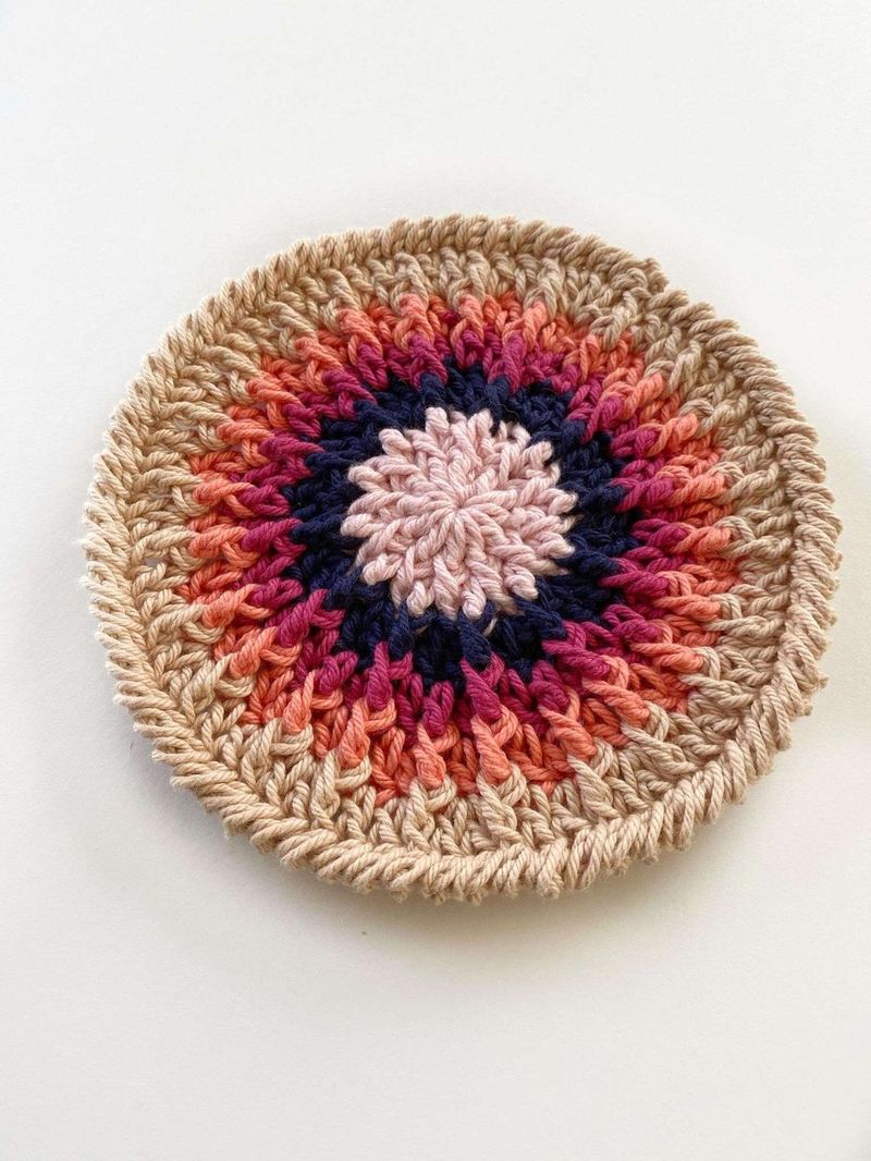 Stargazer Coaster free crochet pattern by Dayna Perry