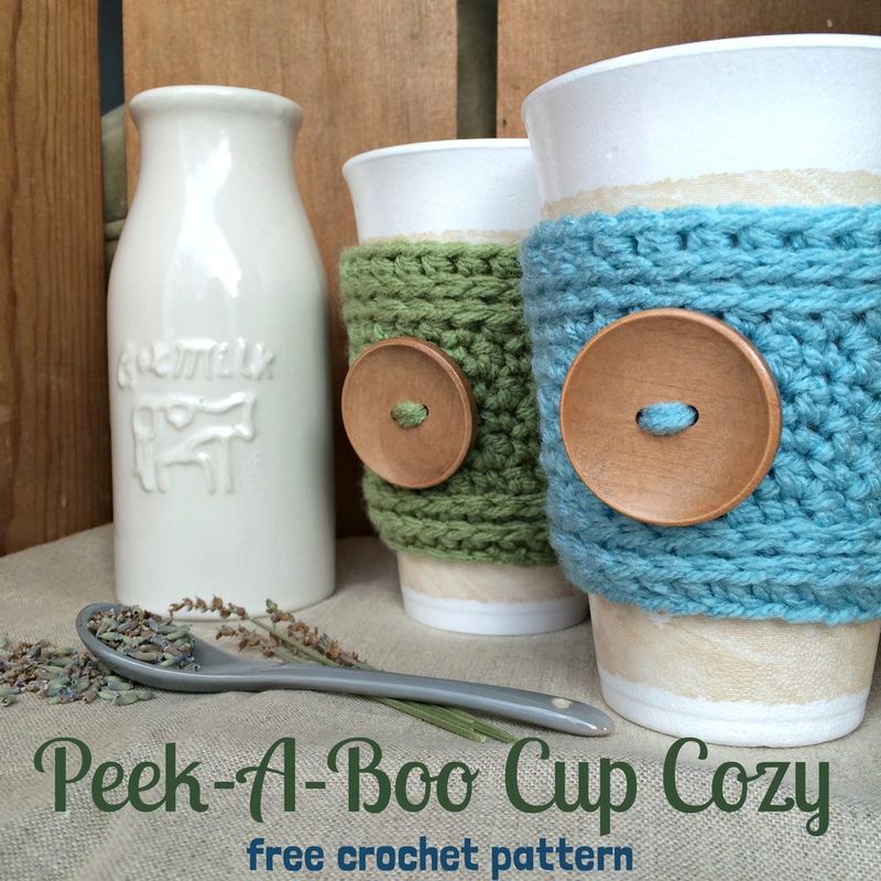 Peek-A-Boo Cup Cozy free crochet pattern by CAAB Crochet