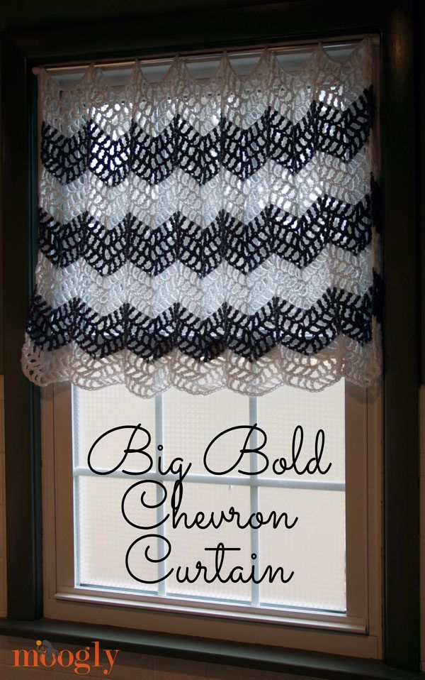 Big Bold Chevron Curtain free crochet pattern by Tamara Kelly