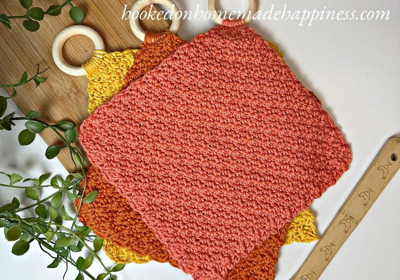 Easy Lemon Peel Dishcloth (Corner to Corner) free crochet pattern by Breann
