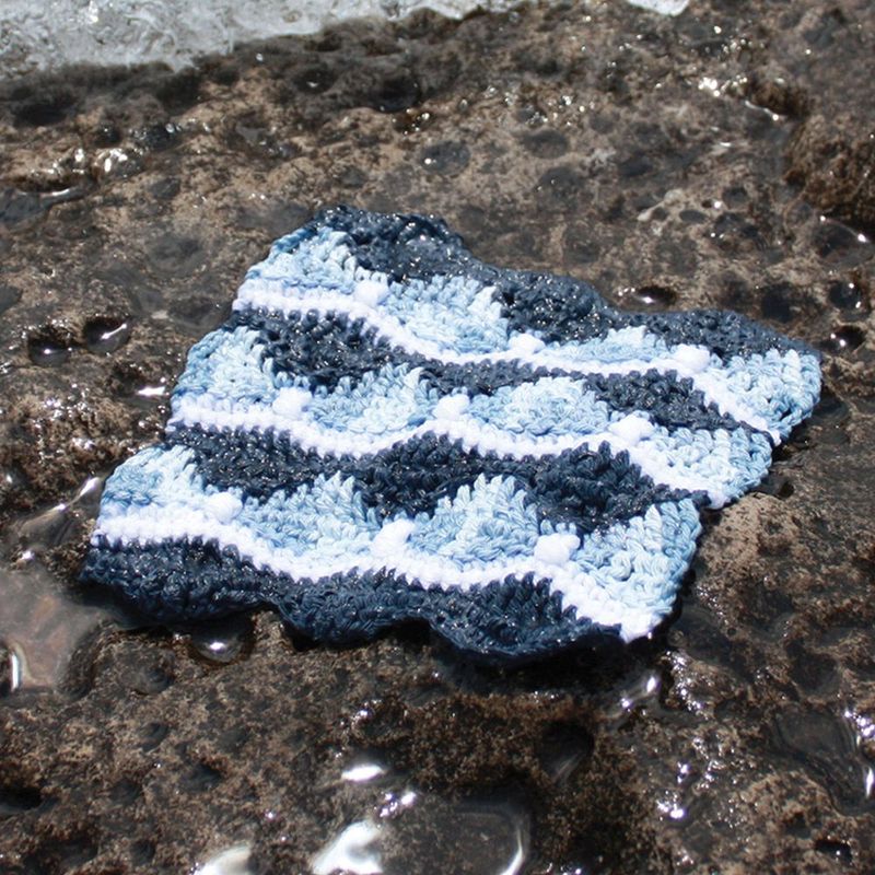 Catch a Wave Dishcloth free crochet pattern by Lily Sugar'n Cream