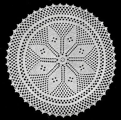 Star Center Doily free crochet pattern by American Thread Company (Star Doily Book #137)
