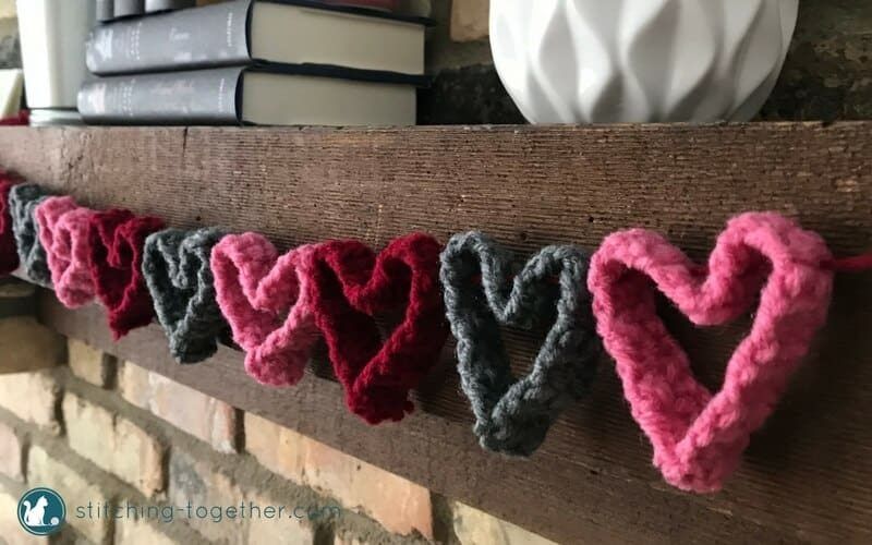 Crochet Heart Garland free crochet pattern by Jessica Underwood