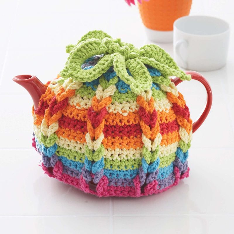 Hot Hibiscus Tea Cozy free crochet pattern by Lily Sugar'n Cream
