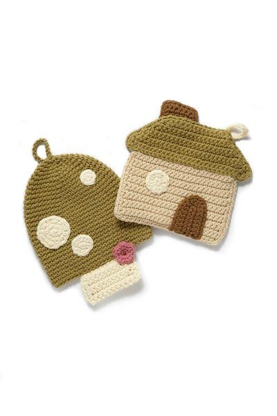 Mushroom Potholder free crochet pattern by Lion Brand Yarn