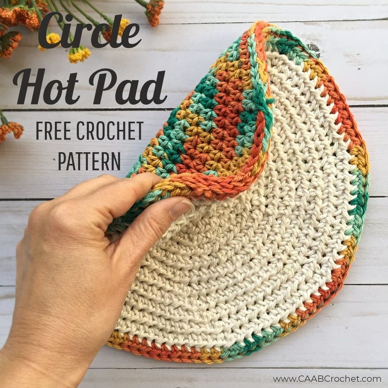 Crochet Circle Hot Pad free crochet pattern by CAAB Crochet