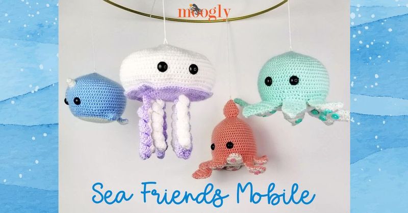 Sea Friends Mobile free crochet pattern by Tamara Kelly