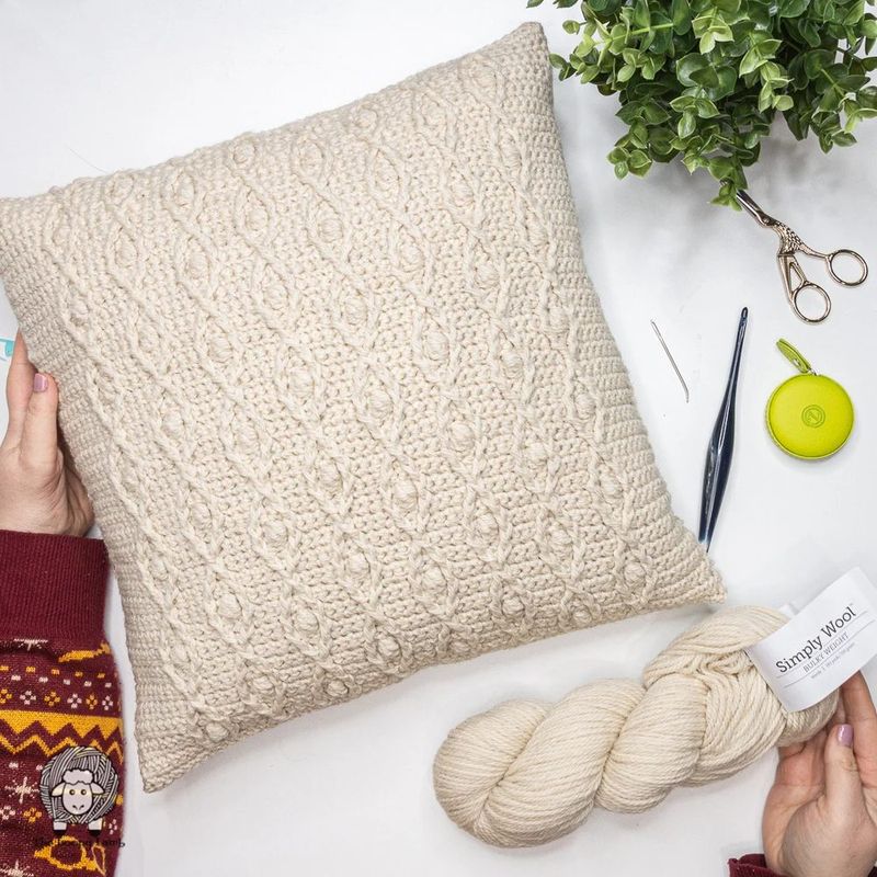 Ahead of the Curve Throw Pillow free crochet pattern by Ashley Parker