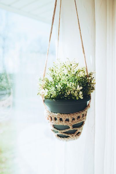 Rhea Plant Hanger free crochet pattern by Lion Brand Yarn