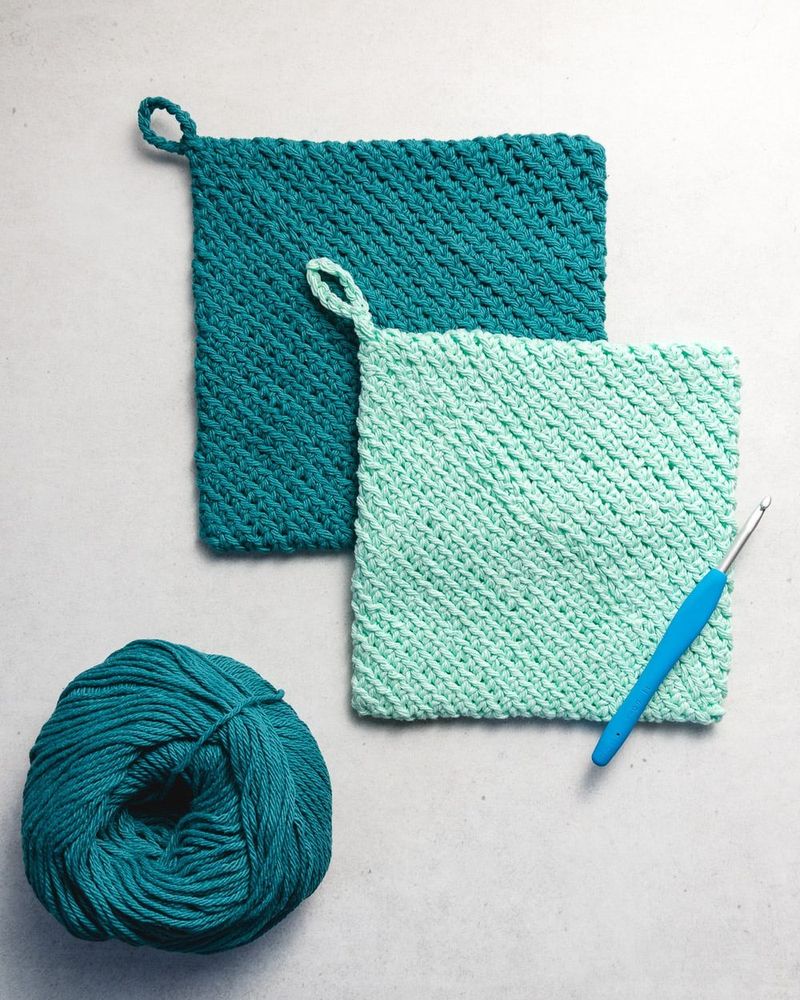 Easy Double Thick Crochet Potholder free crochet pattern by Sarah Stearns