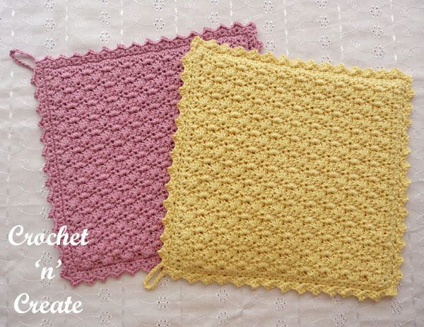 Double Thick Cotton Potholder free crochet pattern by Crochet 'n' Create