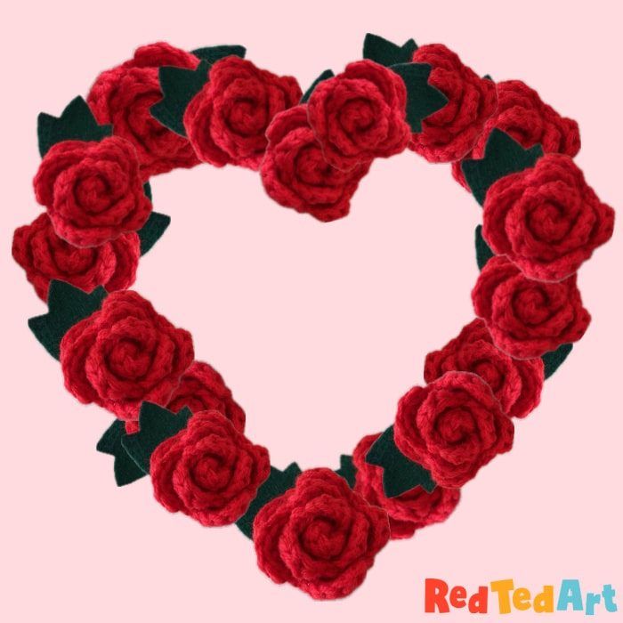 Easy Crochet Rose free crochet pattern by Red Ted Art