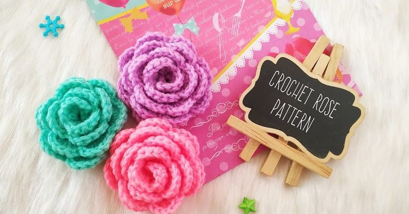 Crochet Rose free crochet pattern by Anita