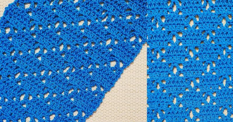 Diamond Crochet Table Runner free crochet pattern by Raji