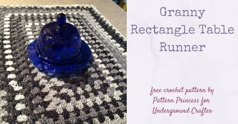 Granny Rectangle Table Runner free crochet pattern by Vicky Pietz