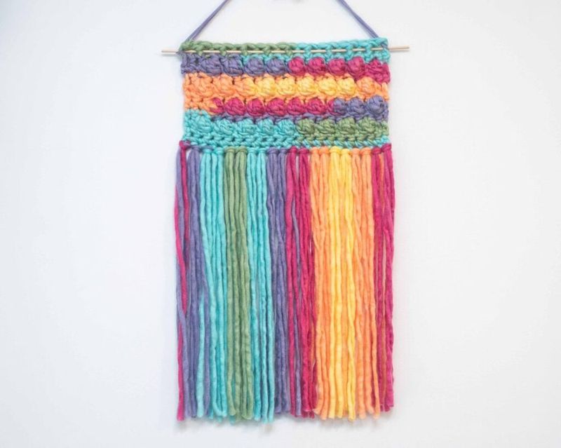 Rainbow Dreams Wall Hanging free crochet pattern by Nicole Chase