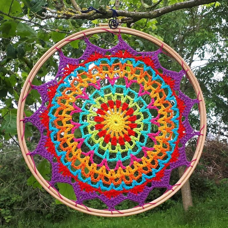 Summer Mandala free crochet pattern by Carmen Heffernan