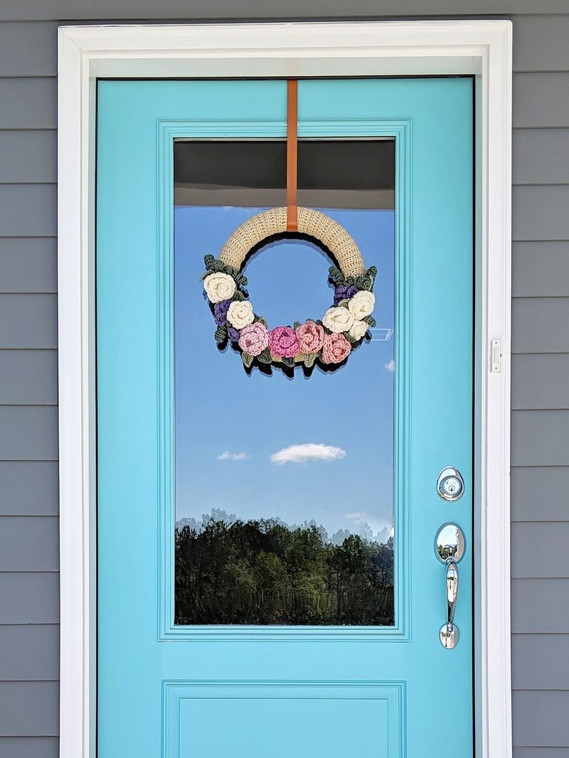 Spring Floral Wreath free crochet pattern by Brittany