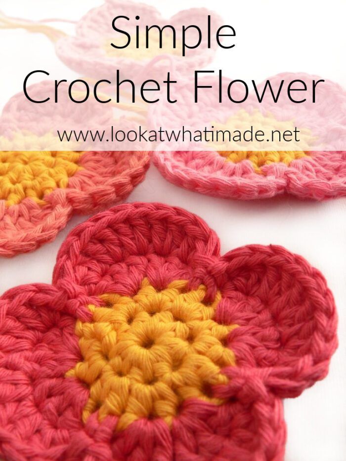 Simple Crochet Flower free crochet pattern by Dedri Uys